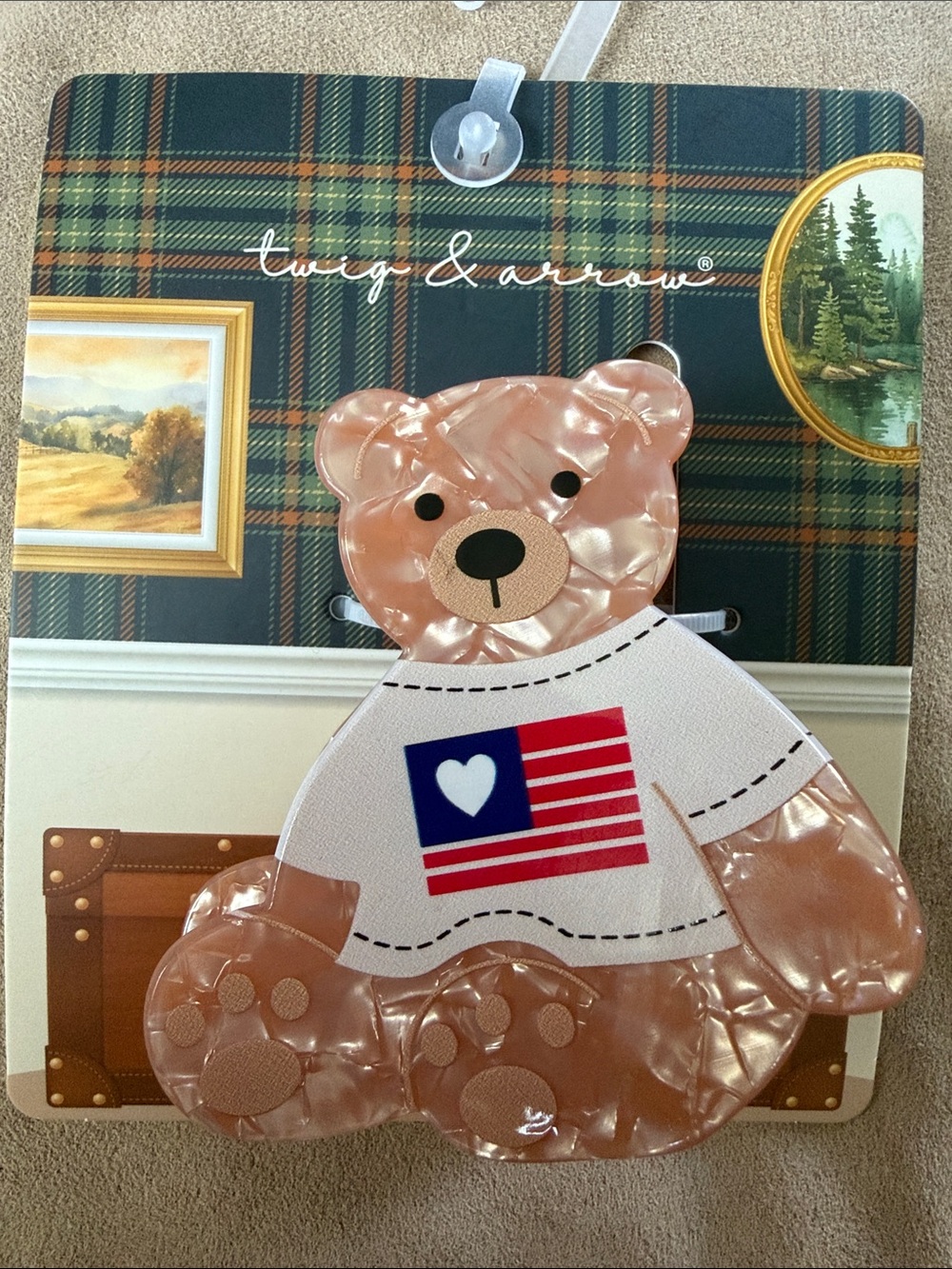 Twig & Arrow Teddy Bear Hair Clip